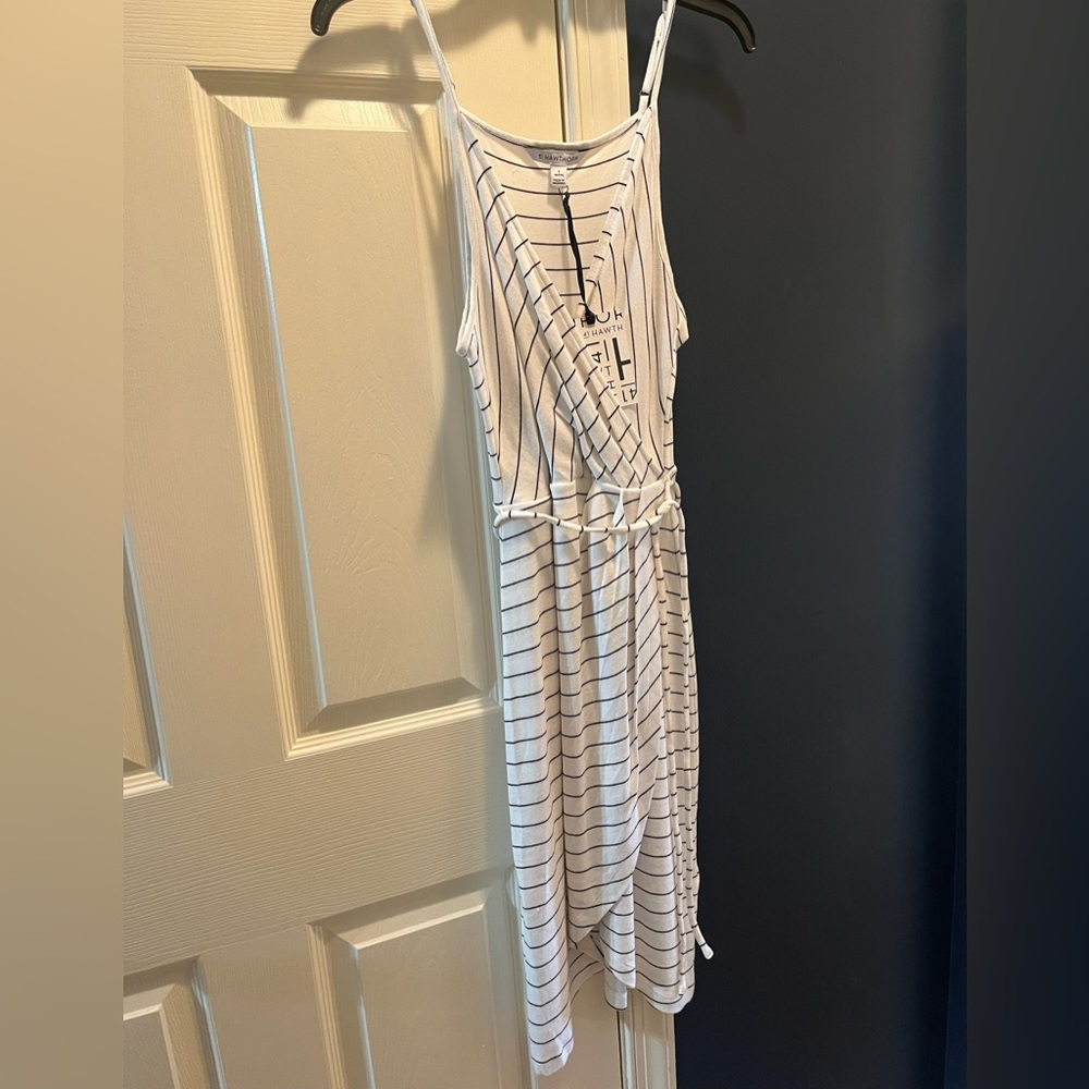 White and black striped 41 Hawthron dress.